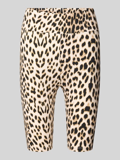 OH APRIL Super Skinny Fit Shorts mit breitem Bund Modell 'Romy' Camel 2