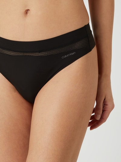 Calvin Klein Underwear String mit Kontrasteinsatz  Black 5