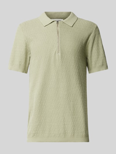 Casual Friday Poloshirt mit kurzem Reißverschluss Modell 'JOE' Mint 2