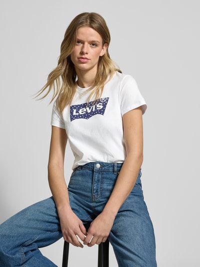 Levi's® T-shirt z nadrukiem z logo model ‘THE PERFECT TEE’ Biały 3