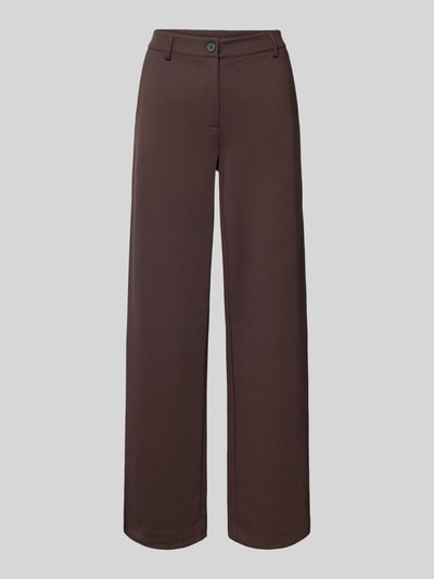FREE/QUENT Broek met paspelzakken aan de achterkant, model 'Nanni' Donkerbruin - 2