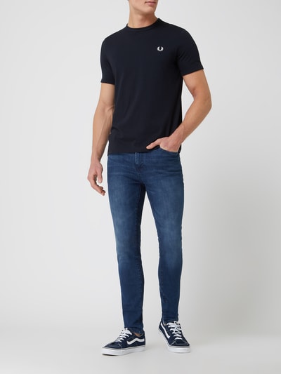 REVIEW Skinny Fit Jeans mit Knopf- und Reißverschluss Dunkelblau 1