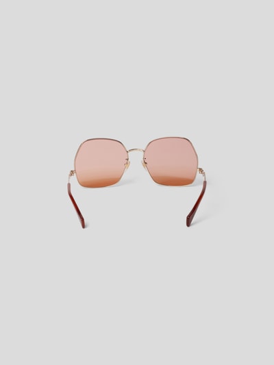 Gucci Unisex Sonnenbrille mit Label-Details Gold 5