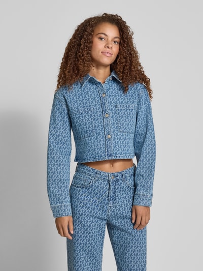 Colourful Rebel Jeansjacke mit Brusttaschen Modell 'Olle' Jeansblau 4