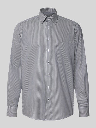 ETERNA Comfort Fit Business-Hemd aus Baumwolle mit Kentkragen Marine 1