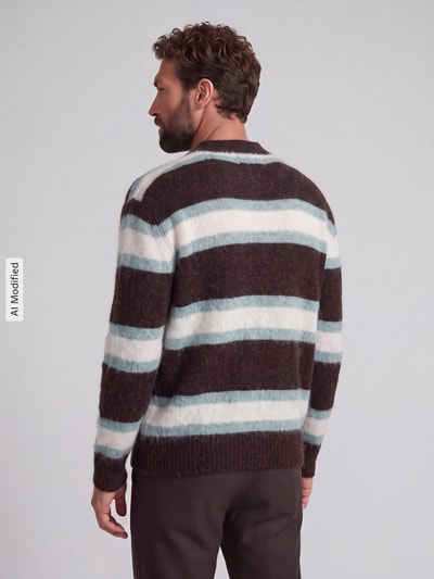 Jake*s Studio Men Regular Fit Pullover aus Woll-Mix Bordeaux 5