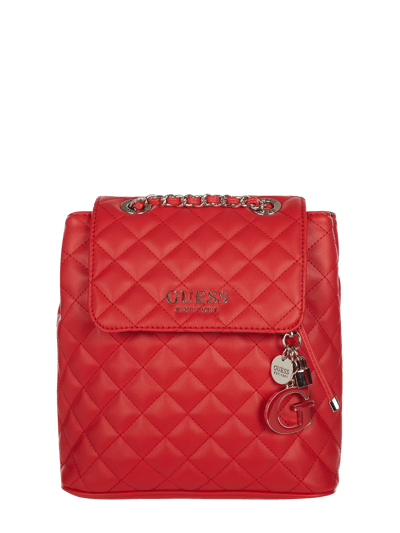 Guess Rugzak met kettingdetails, model 'Melise' Rood - 1