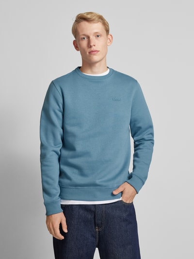 Blend Sweatshirt met ribboorden, model 'Downton' Lichtblauw - 4