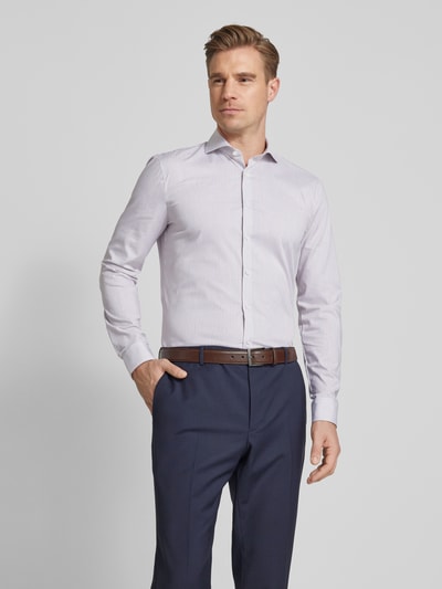 OLYMP No. Six Super Slim Fit Business-Hemd mit Streifenmuster Mittelbraun 4