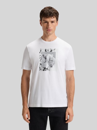 BOSS Orange Regular fit T-shirt van puur katoen Wit - 4