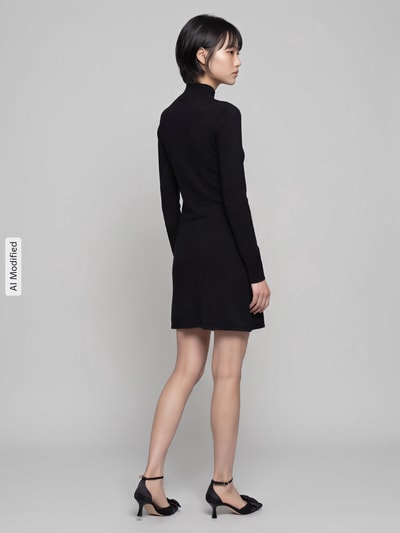 ONLY Strickkleid mit Mock Neck Black 4