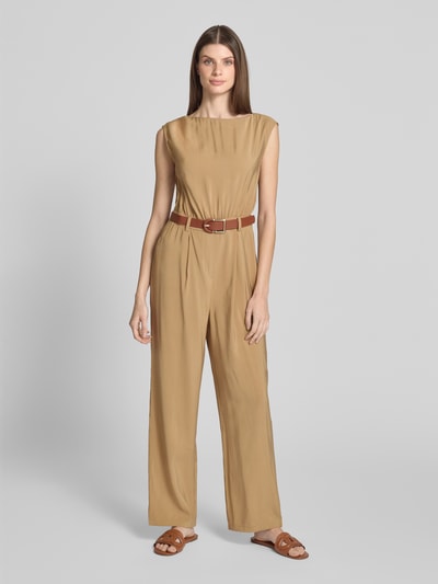 Zero Jumpsuit mit Taillengürtel Beige 4