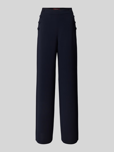 Max Mara Studio Stoffhose mit Knopfverschluss Modell 'RINA' Marine 2