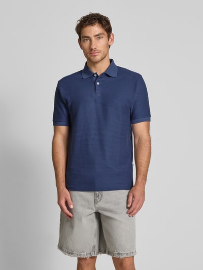 SELECTED HOMME Poloshirt mit kurzer Knopfleiste Modell 'JAY' Blau 4