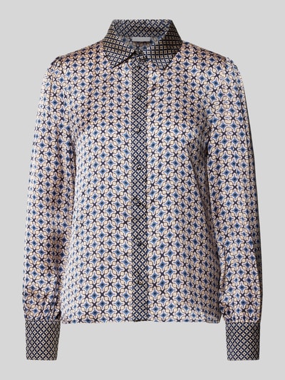 Jake*s Collection Blouse met all-over print Donkerblauw - 2