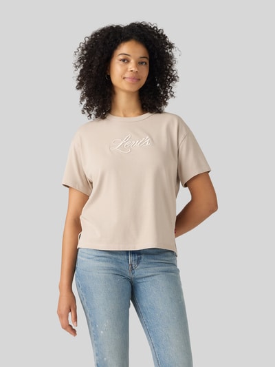 Levi's® 300 Relaxd Fit T-Shirt aus reiner Baumwolle mit Label-Stitching Taupe 3