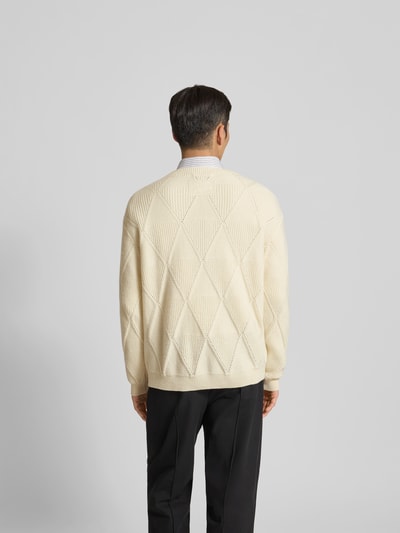 MAISON KITSUNÉ Wollpullover aus reiner Wolle Offwhite 5