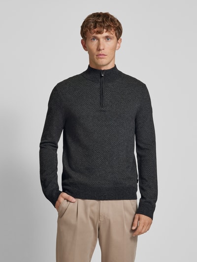 BOSS Strickpullover mit Label-Detail Modell 'Eltorino' Black 4