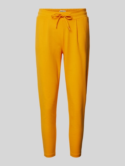ICHI Tapered fit stoffen broek met verkort model, model 'KATE' Oranje - 2