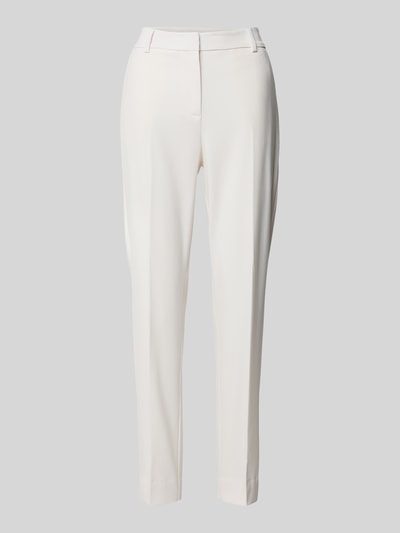 Produktfoto, Hose aus Viskose-Mix mit Bügelfalten von Comma in Creme, Slim-Fit, sichtbare Bügelfalten, Eingrifftaschen, glatte Textur