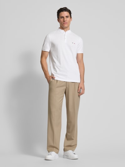 HECHTER PARIS Poloshirt mit kurzer Knopfleiste Weiss 1