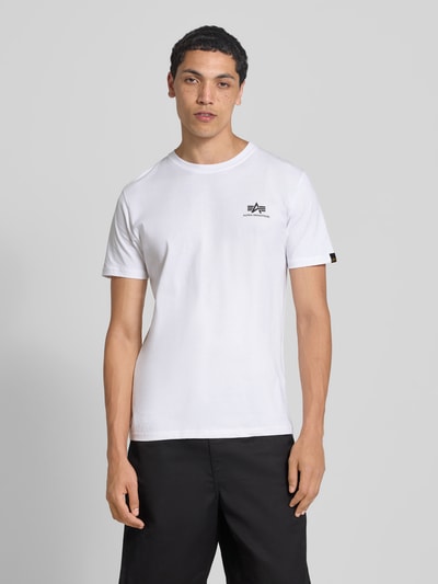 Alpha Industries T-Shirt mit Label-Print Weiss 4