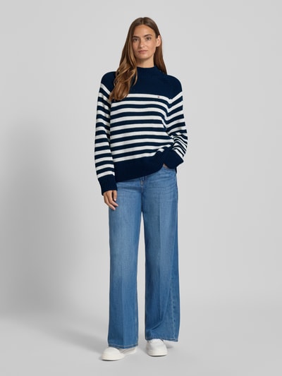 Tommy Hilfiger Sweter o luźnym kroju z dzianiny z czystej bawełny Granatowy 1