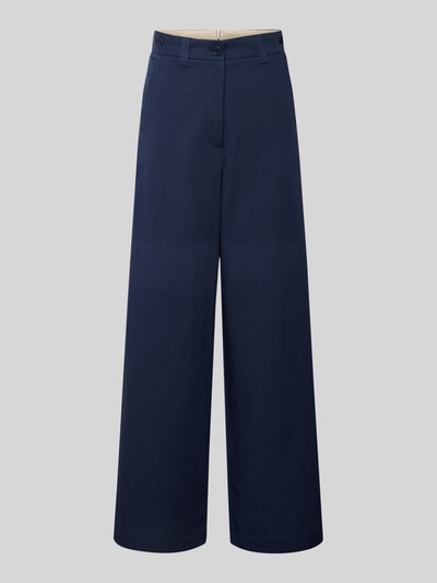 Weekend Max Mara Relaxed fit wijde broek van puur katoen, model 'ALFEO' Marineblauw - 2