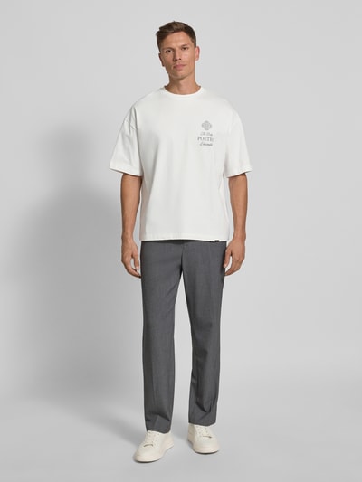 Don´t Waste Culture T-Shirt mit Label-Print Modell 'Aradia' Offwhite 1