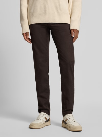 Brax Stoffen broek met viscose in 5-pocketmodel, model 'Cadiz' Middenbruin - 4