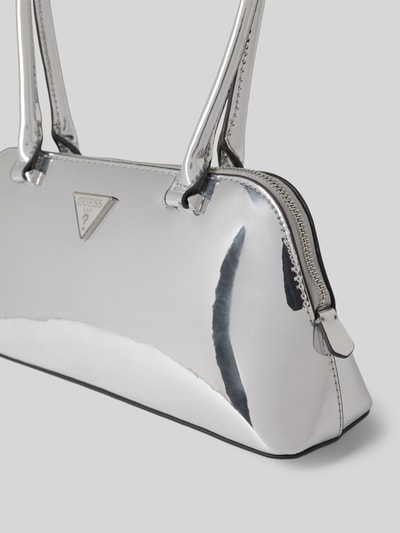 Guess Handtasche mit Label-Applikation Modell 'ARNELA' Silber 3