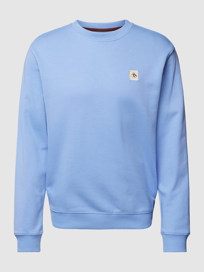 Scotch & Soda Sweatshirt met labelpatch, model 'Essentials' Oceaanblauw - 2