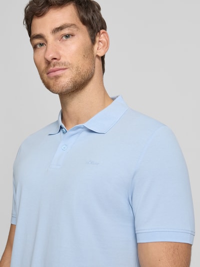 s.Oliver RED LABEL Regular Fit Poloshirt aus reiner Baumwolle Hellblau 3