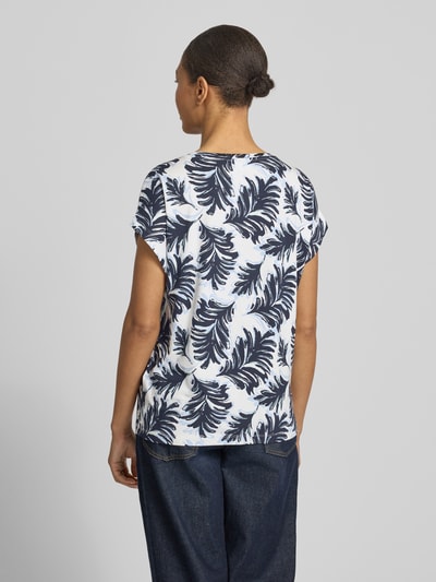 Tom Tailor Regular Fit T-Shirt aus Viskose-Mix  Marine 5