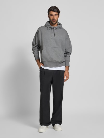 CK Calvin Klein Hoodie mit Label-Stitching Modell 'PREMIUM TERRY' Mittelgrau Melange 1