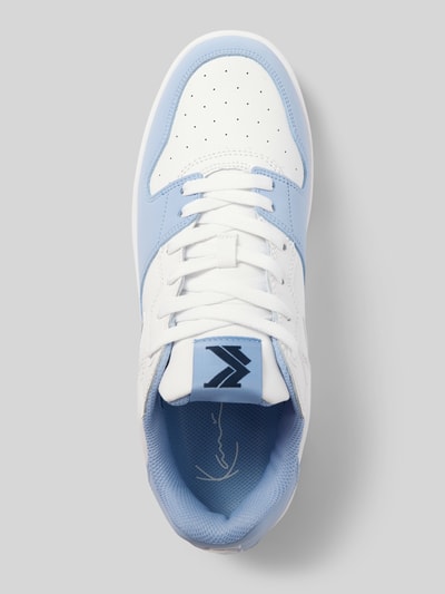 KARL KANI Ledersneaker mit Label-Details Hellblau 3