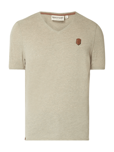 Naketano T-Shirt mit Logo-Details Hazel Melange 2