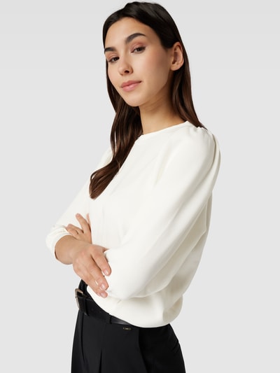 Selected Sweatshirt mit 3/4-Arm Modell 'TENNY' Weiss 3
