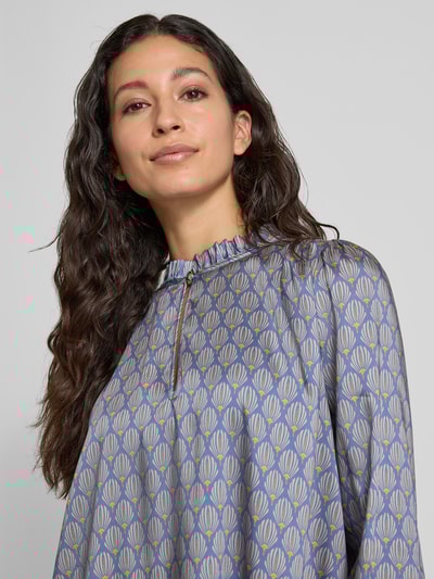 JOOP! Knielanges Kleid mit Schlüssellochausschnitt Hellblau 3