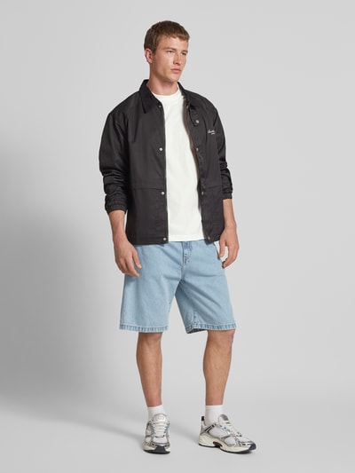 PROHIBITED Oversized T-Shirt mit geripptem Rundhalsausschnitt Offwhite 1