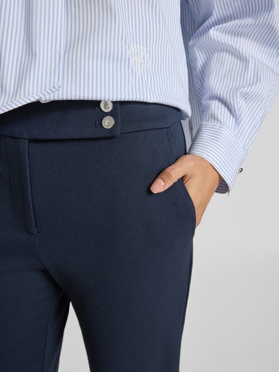 Lauren Ralph Lauren Spodnie materiałowe o kroju slim fit z mieszanki wiskozy model ‘ZINLEAH’ Granatowy 3