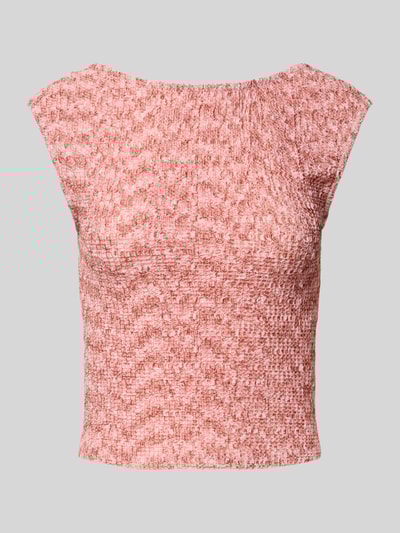 Jake*s Casual T-shirt z fakturowanym wzorem Fuksjowy 2