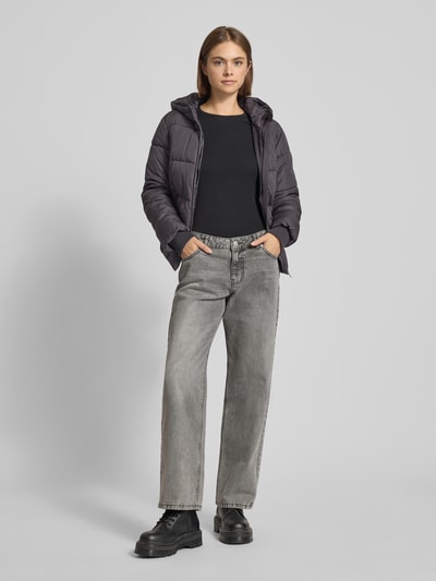 Pieces Kurtka pikowana o kroju regular fit z kapturem model ‘BEE NEW’ Metaliczny brązowy 1