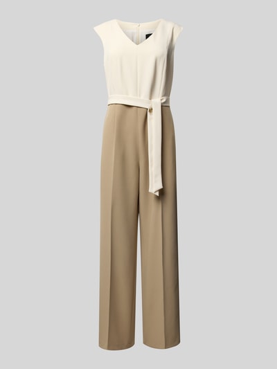 s.Oliver BLACK LABEL Shaped Fit Jumpsuit mit Teilungsnähten Khaki 2