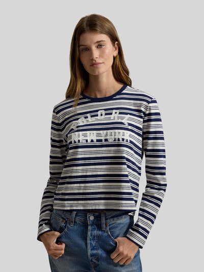 Polo Ralph Lauren Regular Fit Langarmshirt aus reiner Baumwolle Marine 4