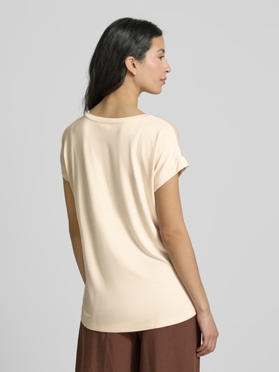 Christian Berg Woman T-shirt met geribde ronde hals Ecru - 5