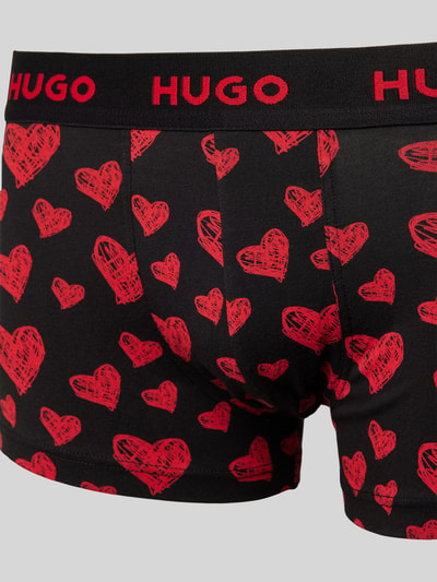 HUGO Trunks mit elastischem Label-Bund im 3er-Pack Black 2