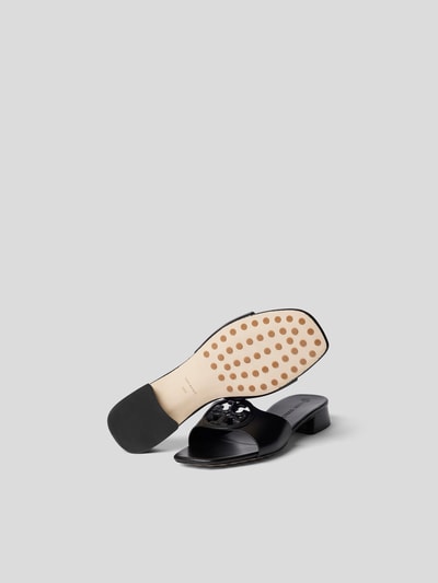 Tory Burch Pantoletten mit Blockabsatz Schwarz 6
