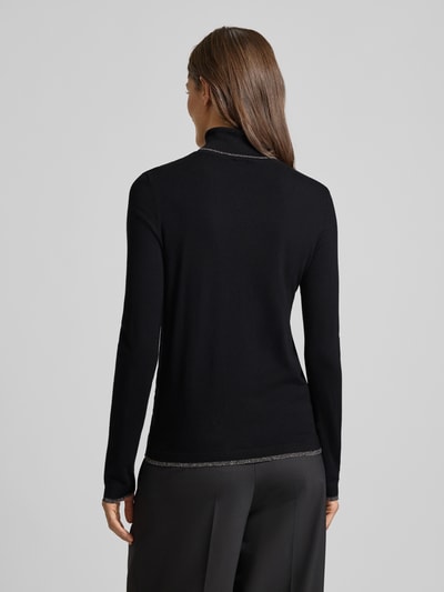 Liu Jo White Sweter z dzianiny ze stójką Czarny 5