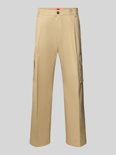 HUGO Regular fit cargobroek met steekzakken, model 'Graysen' Beige - 2